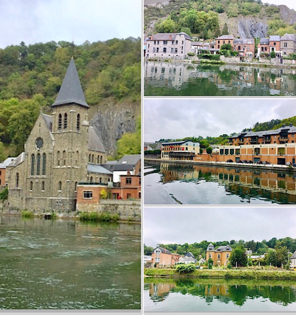 « Vue sur des paysages dinantais depuis le bateau »