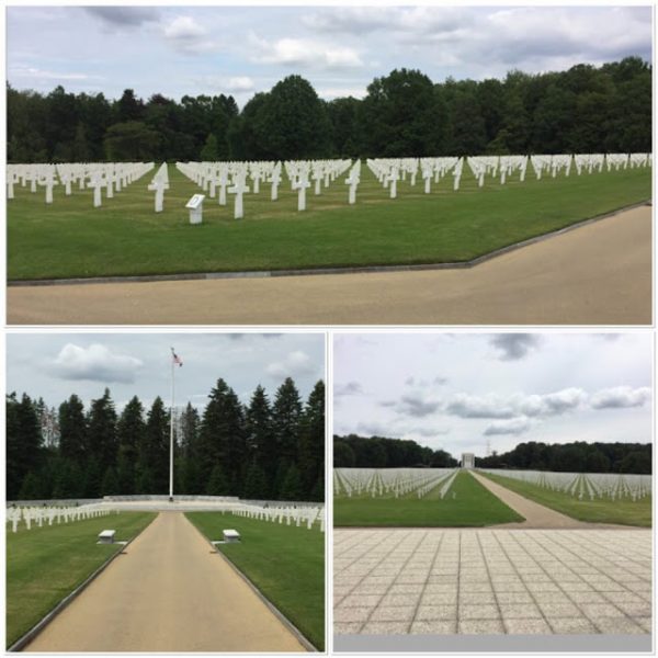 « Une multitude de croix dans le cimetière américain »
