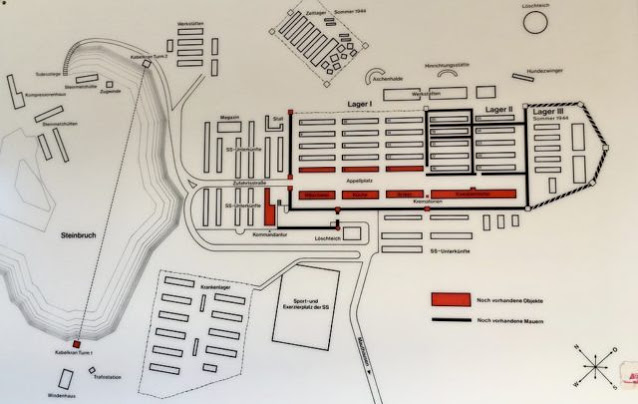 « Carte représentant les infrastructures du camp de Mauthausen »