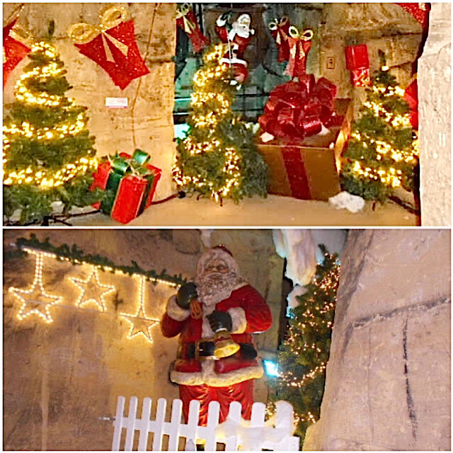 « Des décorations de Noël dans la grotte à Valkenburg »